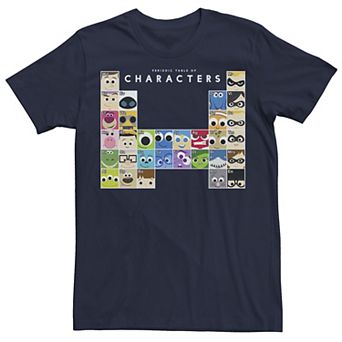 Big & Tall Disney / Pixar Movie Characters Periodic Table Tee