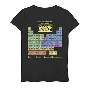 Girls 7-16 Star Wars Clone Wars Periodic Table Graphic Tee