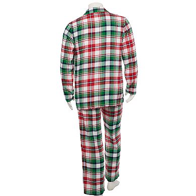 Big & Tall Jammies For Your Families® Christmas Kitsch Plaid Pajama Set