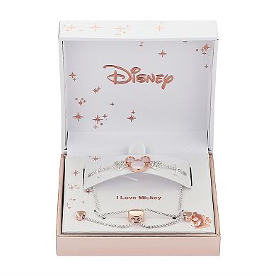 Disney's Mickey Mouse Mother-of-Pearl & Crystal Adjustable Bracelet