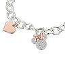 Disney's Minnie Mouse Crystal "Love" & Heart Link Adjustable Bracelet