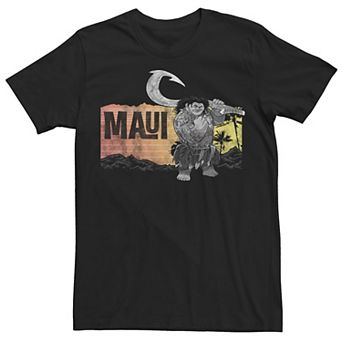 Big & Tall Disney Moana Maui Gradient Wave Tee