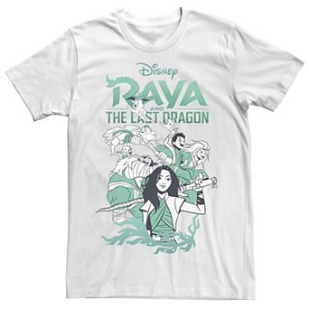Big & Tall Disney Raya And The Last Dragon Group Shot Logo Tee