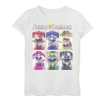 Girls 7-16 Power Rangers Helmet Hold Panels Graphic Tee