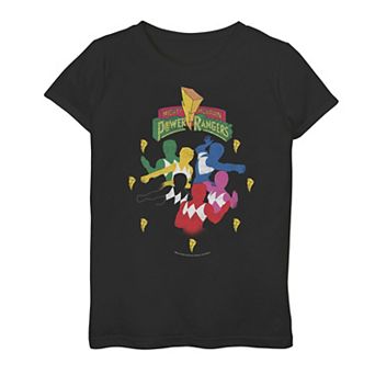 Girls 7-16 Power Rangers Group Shot Minimalist Graphic Tee