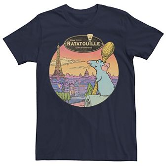 Big & Tall Disney / Pixar Ratatouille Over Look Paris Tee