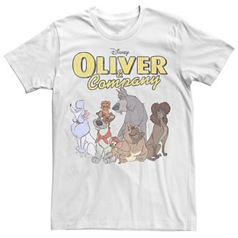 Big & Tall Disney Oliver And Company Group Shot Vintage Portrait Tee