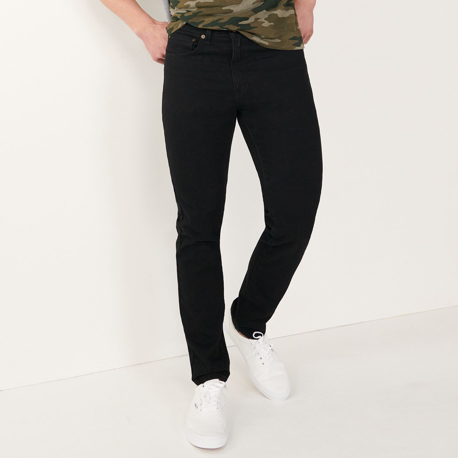 Мужские джинсы Sonoma Goods For Life Slim-Fit Everyday, цвет: Чёрный — фото 1