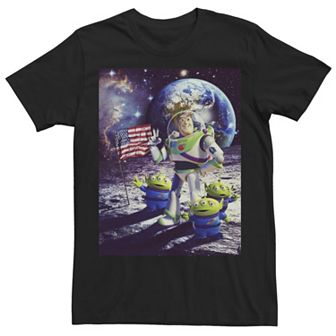 Big & Tall Disney / Pixar Toy Story Buzz and Aliens On The Moon Photo Tee