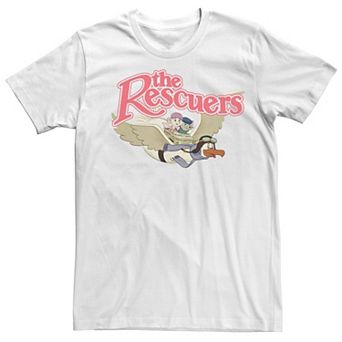 Big & Tall Disney The Rescuers Flying Distressed Classic Logo Tee