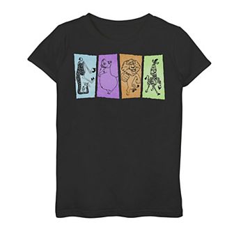 Girls 7-16 Madagascar Group Shot Panel Lineup Poster Graphic Tee