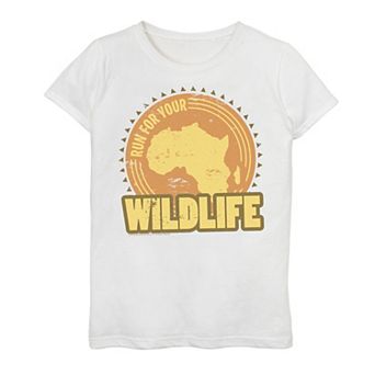 Girls 7-16 Madagascar Run For Your Wildlife Map Poster Graphic Tee