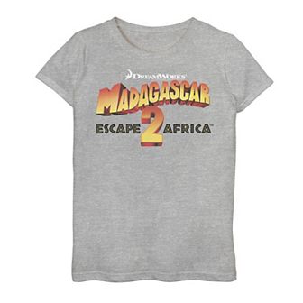 Girls 7-16 Madagascar Escape To Africa Classic Movie Logo Graphic Tee