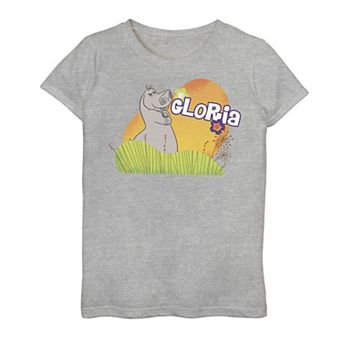 Girls 7-16 Madagascar Gloria Grass And Flowers Poster Graphic Tee