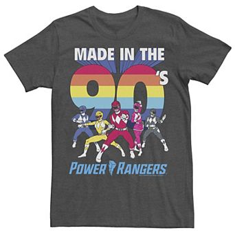 Big & Tall Power Rangers Group Shot Made In The 90's Tee