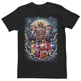 Big & Tall Power Rangers Starry Night Style Poster Tee