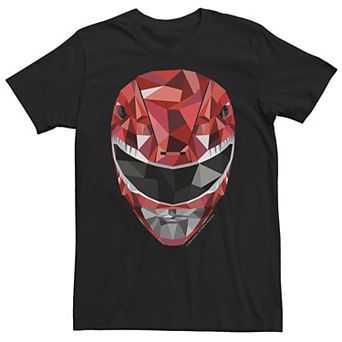 Big & Tall Power Rangers Red Ranger Polygon Helmet Tee