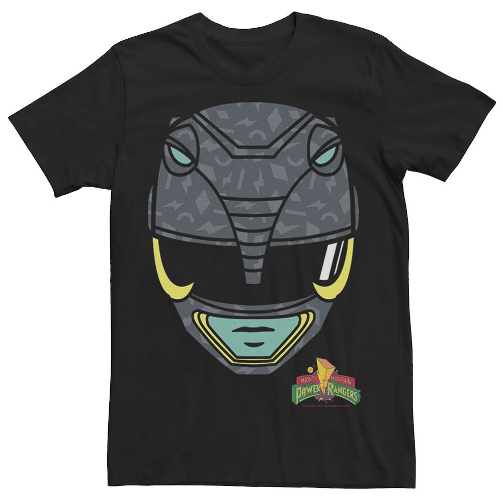 Big & Tall Power Rangers Black Ranger Big Face Tee