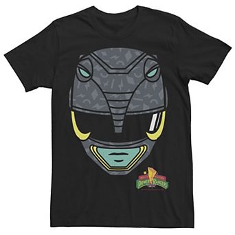 Big & Tall Power Rangers Black Ranger Big Face Tee