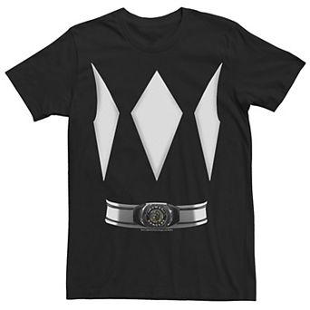 Big & Tall Power Rangers Black Ranger Costume Tee