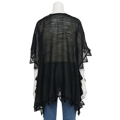 Women's Sonoma Goods For Life® Lace Trimmed Poncho