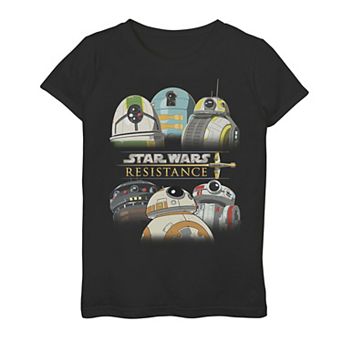 Girls 7-16 Star Wars Resistance Droid Group Shot B1 Graphic Tee