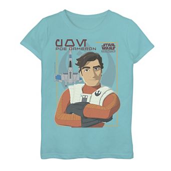 Girls 7-16 Star Wars Resistance Poe Dameron Rebel Graphic Tee