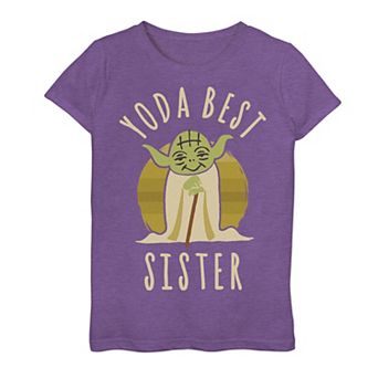Girls 7-16 Star Wars Yoda Best Sister Cartoon Yoda Graphic Tee