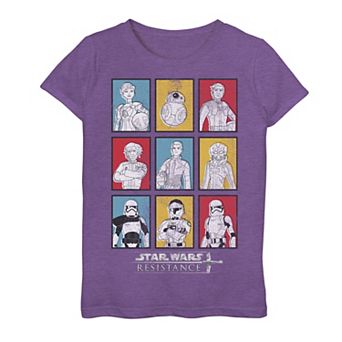 Girls 7-16 Star Wars Resistance Pop Art Characters Graphic Tee