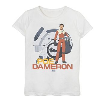 Girls 7-16 Star Wars Resistance Poe Dameron Intoduction Graphic Tee