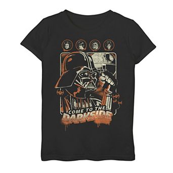 Girls 7-16 Star Wars Halloween Darth Vader Come To The Dark Side Graphic Tee