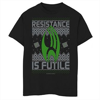 Boys 8-20 Star Trek Next Gen Borg Ugly Christmas Graphic Tee