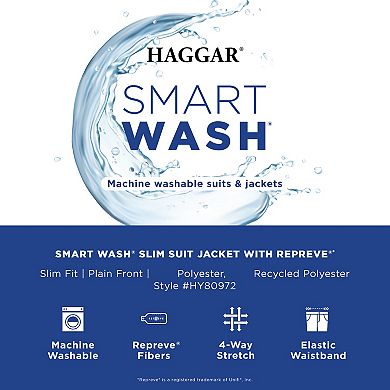 Men's Haggar Smart Wash® Repreve® Slim-Fit Suit Pants