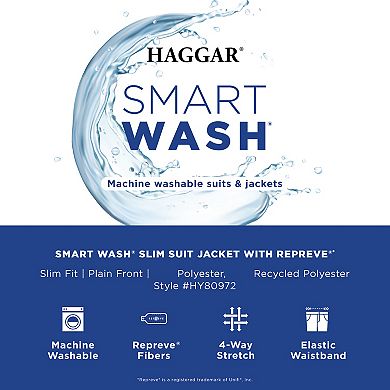 Men's Haggar® Smart Wash® Repreve® Slim-Fit Suit Pants
