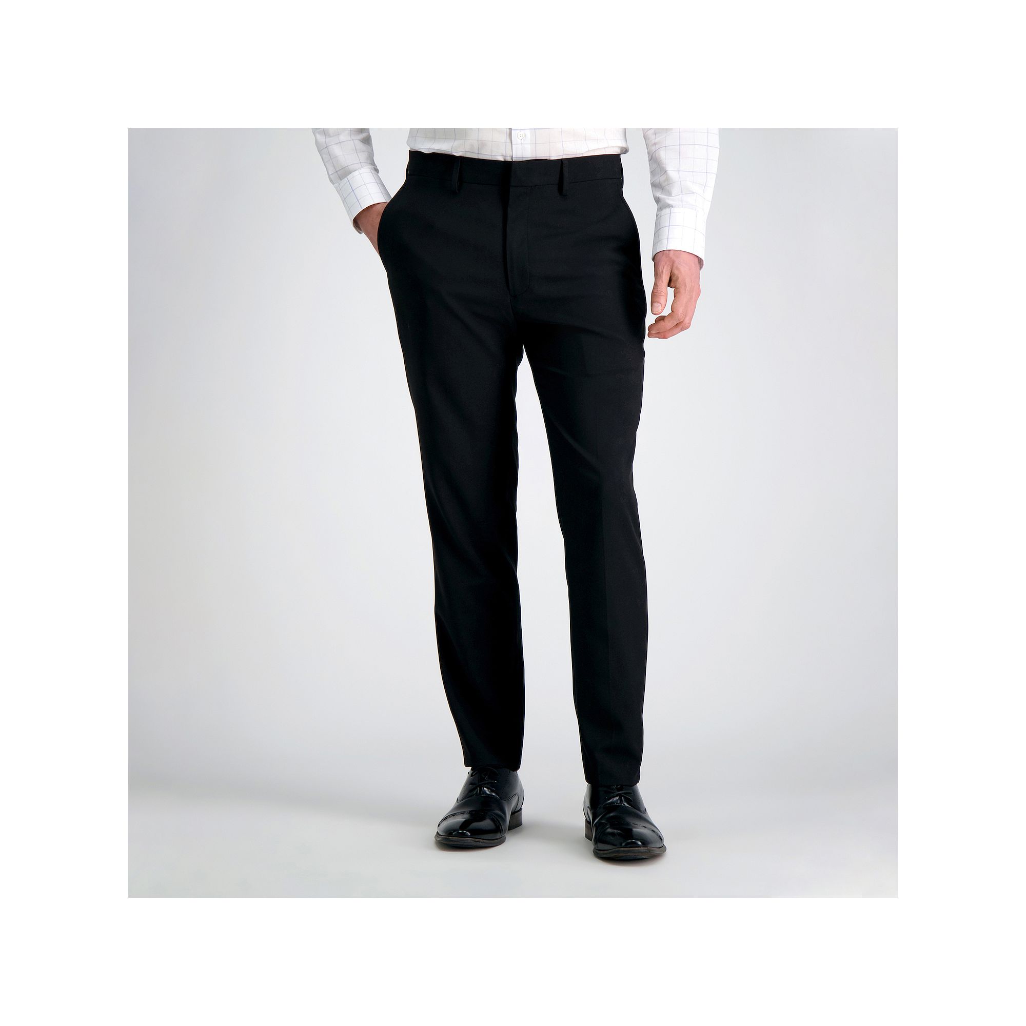 Mens Haggar® Smart Wash® Repreve® Slim-Fit Suit Pants, Size: 30X30, Bla