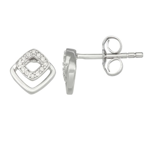 Kohls sterling silver hot sale diamond earrings