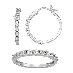 Kohls diamond on sale hoop earrings