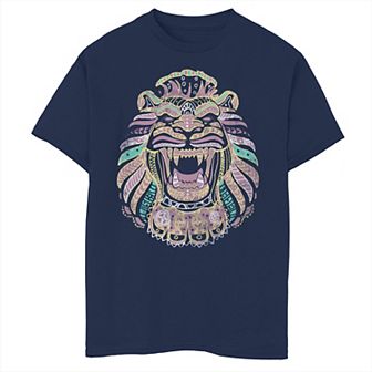 Disney's Aladdin Live Action Boys 8-20 Lion Cave Line Art Graphic Tee