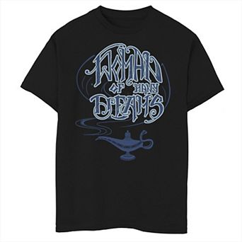 Disney's Aladdin Live Action Boys 8-20 Woman Of Many Dreams Lamp Graphic Tee
