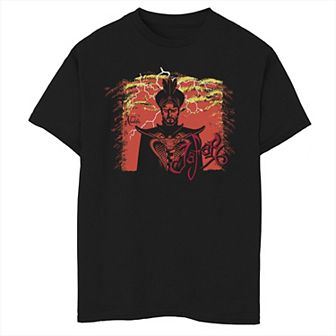 Disney's Aladdin Live Action Boys 8-20 Jafar Lightening Poster Logo Graphic Tee