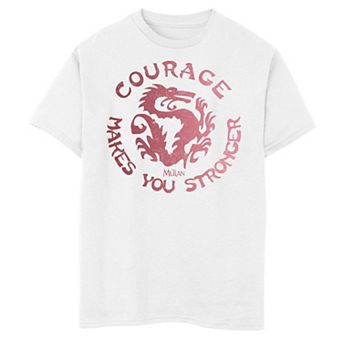 Disney's Mulan Boys 8-20 Courage Makes You Stronger Graphic Tee