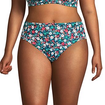 Plus Size Lands' End Reversible UPF 50 Bikini Swim Bottoms