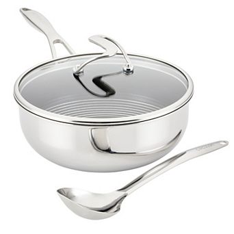 Circulon SteelShield C-Series 3.5-qt Tri-Ply Clad Nonstick Chef Pan with Lid and Utensil