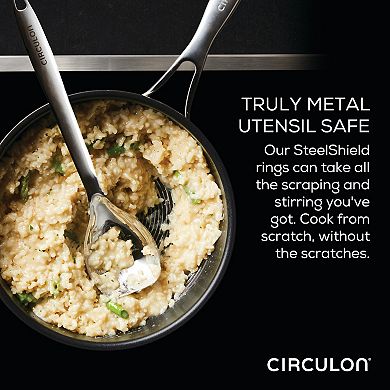 Circulon SteelShield C-Series 3-pc. Tri-Ply Clad Nonstick Chef Pan & Cooking Utensil Set