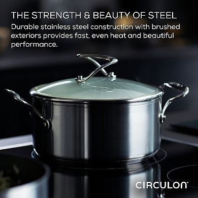 Circulon SteelShield S-Series 10-pc. Stainless Steel Nonstick Cookware Set