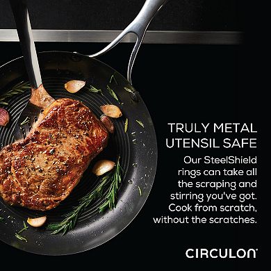 Circulon SteelShield S-Series 2-pc. Stainless Steel Nonstick Frypan Set