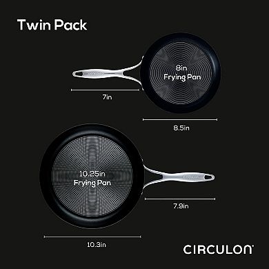 Circulon SteelShield S-Series 2-pc. Stainless Steel Nonstick Frypan Set