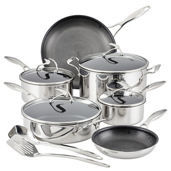 Circulon® SteelShield C-Series 10 pc Tri-Ply Clad Nonstick Cookware Plus Bonus Utensil Set