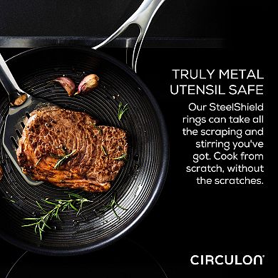 Circulon SteelShield C-Series 10-pc. Tri-Ply Clad Nonstick Cookware Plus Bonus Utensil Set