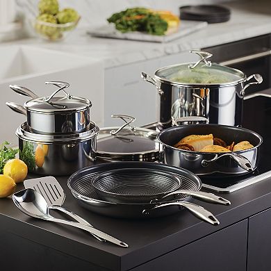 Circulon SteelShield C-Series 10-pc. Tri-Ply Clad Nonstick Cookware Plus Bonus Utensil Set